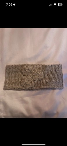 Nude knitted headband - nude,