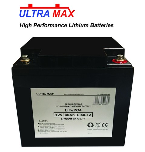 Lithium 12v 40ah as 33ah - 12v,