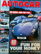 AUTOCAR MAGAZINE 30-JAN-02 - Volvo XC90, MG ZR 160, Porsche 911 Turbo, Ford Ka