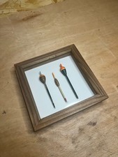 Framed vintage fishing floats