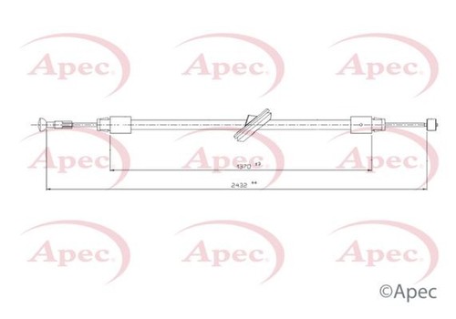 Apec centre brake cable - centre, for