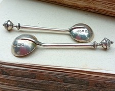 Solid Silver Spoons Pair