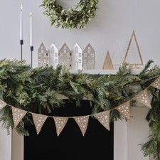 Hessian Star Garland - Rustic