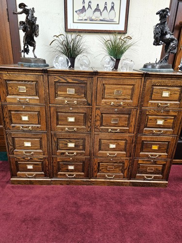 Office oak filing cabinets - office,