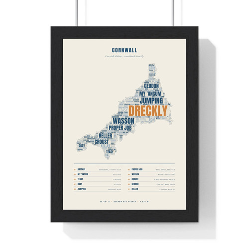 Cornish sayings print - sayings,