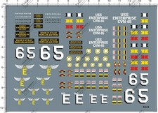 US NAVY USS Enterprise CVN-65 nuclear powered aircraft carrier Model Decal 5843