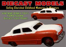GENUINE VINTAGE MECCANO DINKY TOYS FORD SEDAN DIECAST MODEL CAR MADE IN ENGLAND