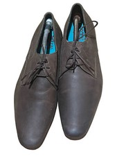 ASK THE MISSUS SMART BROWN LEATHER POINTED LACE UP SHOES UK 9