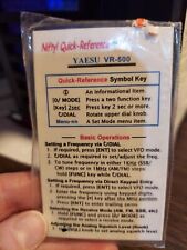 Nifty! Quick-Reference Yaesu VR-500          ~~~NEW!!~~