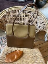 Waldybag Vintage 1960s Brown Calf Leather Handbag & Matching Purse