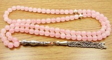 8mmx99 ROSE QUARTZ ISLAMIC PRAYER BEADS TASBIH MASBAHA GIFT Buy 2nd @ half Price
