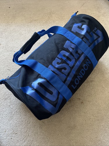 Lonsdale black blue gym tote - black/blue,