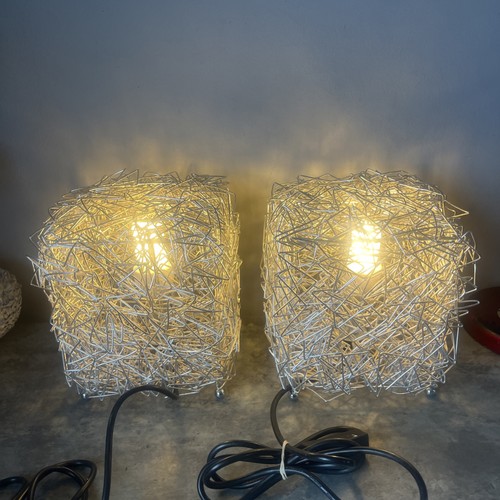 Pair wired metal table - a,