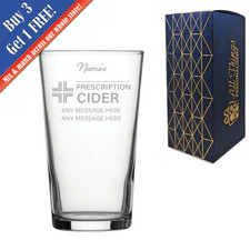 Engraved Cider Glass