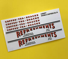 Lesney No.74 MOBILE CANTEEN replacement sticker decal set