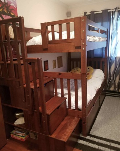 Bunk beds with mattresses - bunk,
