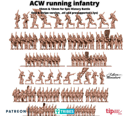 Acw running infantry - acw, set
