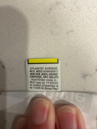 Mcdonald monopoly 2025 - monopoly,