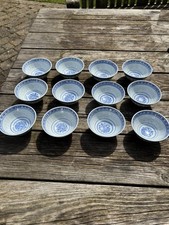 12 X  Chinese Blue & White