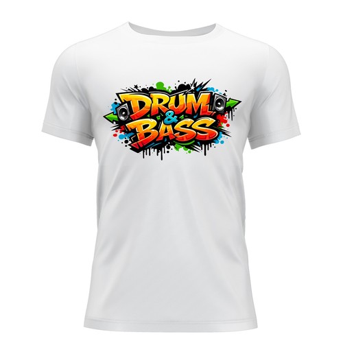 Drum bass graffiti shirt - bass,