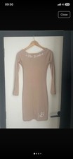 Lola Bianka Beige Ribbed Dress