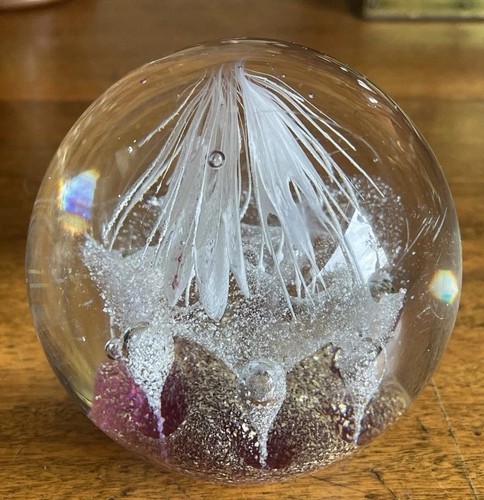 Art glass vintage paperweight - art,