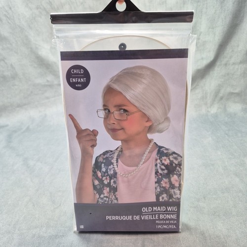 Old maid wig lady - maid, white