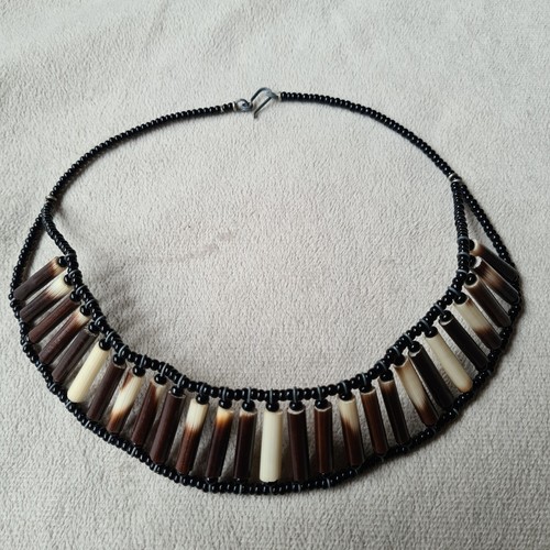 Vintage tribal necklace faux - vintage,