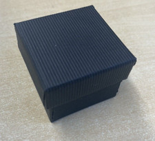 5 x Black Square Cardboard Jewellery Boxes Charm Earring Ring Gift 4x4x3.5cm