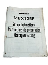 Honda MBX125F Set Up Instructions Manual