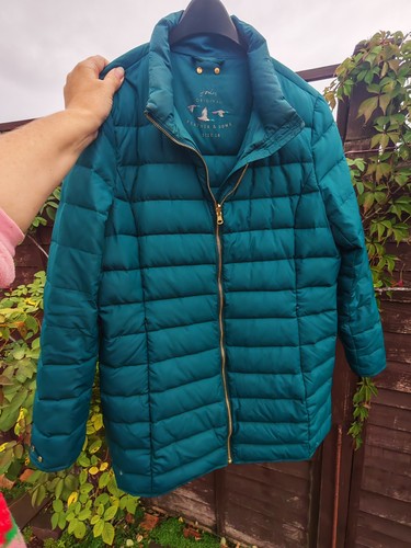 Joules teal feather down - &,