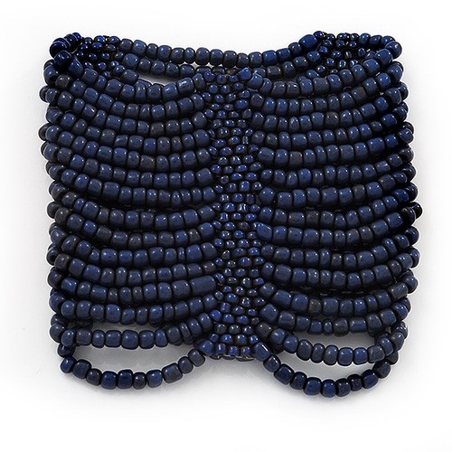 Wide dark blue - blue, glass