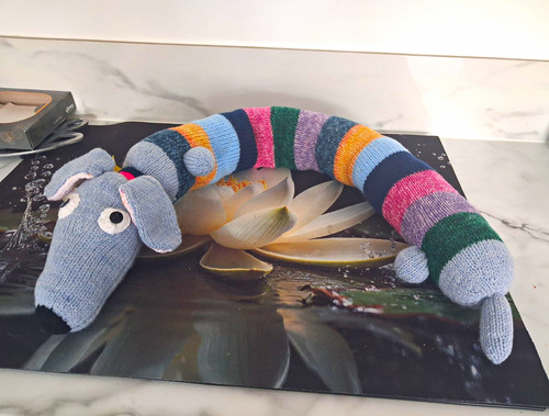 Handmade knitted plush soft - handmade,