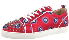 $995  CHRISTIAN  LOUBOUTIN Satin Orlato Eye SPIKED Sneakers (44 EU; 11 US)  NEW