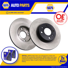 2x Brake Discs Pair Solid fits