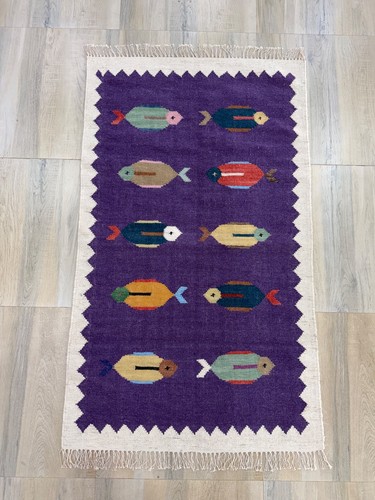 Hand woven wool - woven, area