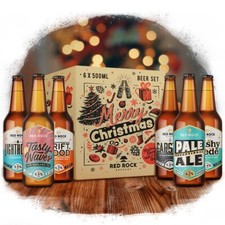 British Beer Set Gift Pack Christmas Xmas Beer Box Present Ale Hamper 6 x 500ml