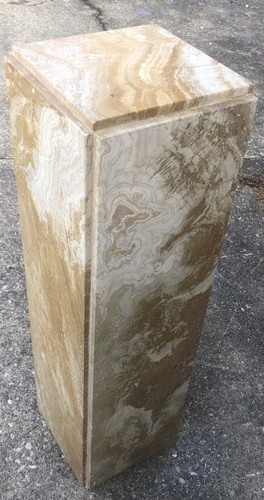 Mcm travertine marble pedestal - travertine,