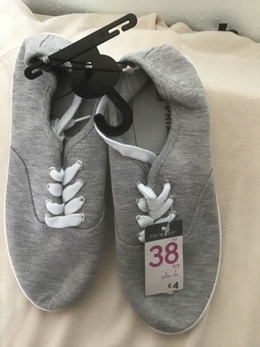 Ladies light grey lace up - ,