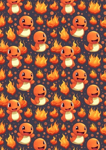 Charmander birthday gift wrap - gift,