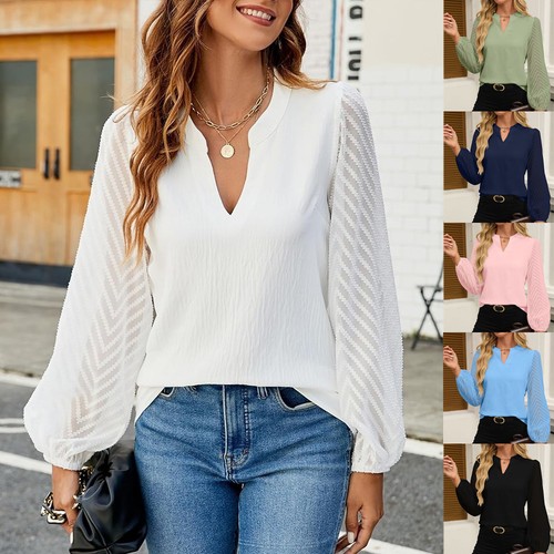 Womens chiffon tops - tops, neck