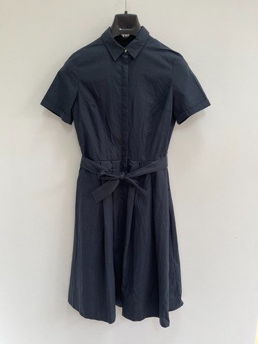 Shirt dress navy blue short - dress,