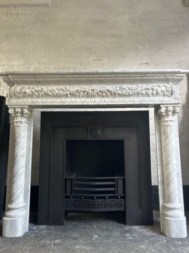 Marble fire surround for cast - marble,
