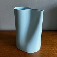 Swedish Modern IKEA Chilifrukt Pastel Blue Metal Wavy Vase / Watering Can
