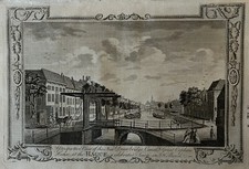 1782 The Hague, Holland Original Antique Copper Plate Engraving