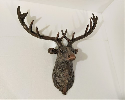 Large metal wall mount deer - large,