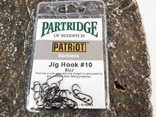 PARTRIDGE - JIG HOOK (SUJ) FLY TYING HOOKS - (25 HOOKS PER PACK)