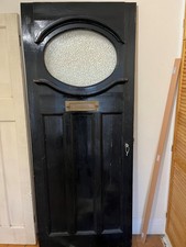 Vintage Solid 1930s Wood Exterior Art Deco Door l – open to offers