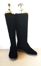 Dune black suede fur lined