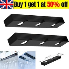 2x Wine Glass Rack Black Under